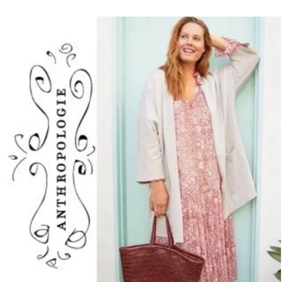 Anthropologie X Donni Slouchy Ribbed Striped Open Cardigan - Picture 2 of 8